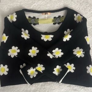 Black Daisy Sweater